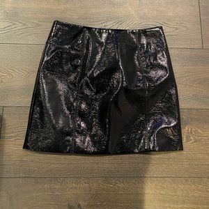 Faux Leather Mini Skirt